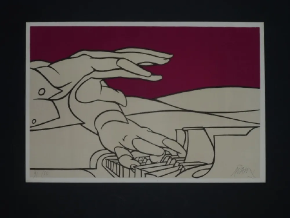 リトグラフ Adami - Les mains du pianiste