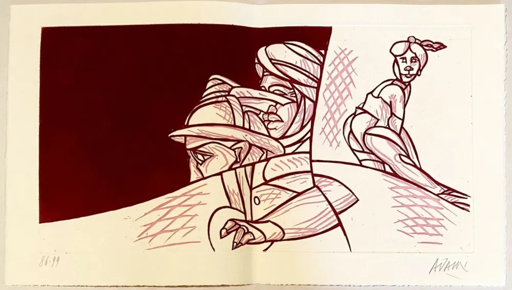 エッチング Adami - Les mots n'ont plus de bouche