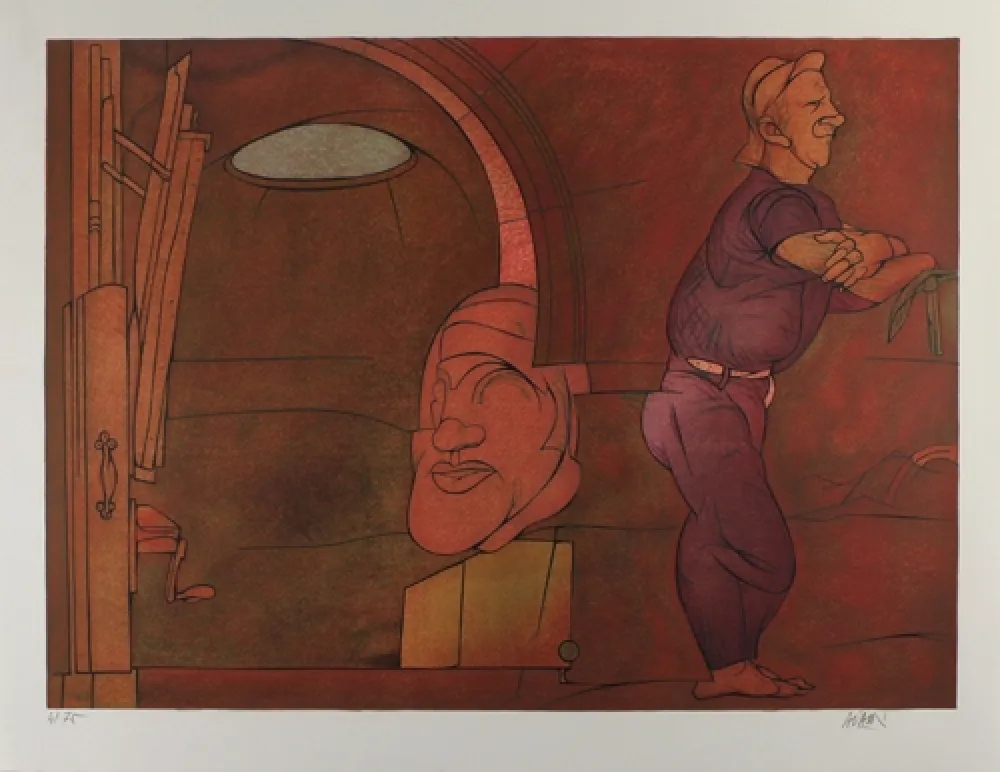 リトグラフ Adami - Naissance de la penture