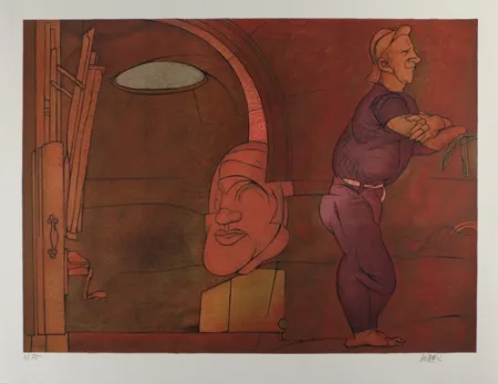 リトグラフ Adami - Naissance de la penture