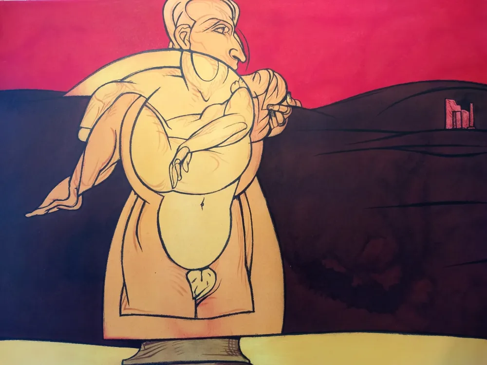 リトグラフ Adami - Paysage de Ruines