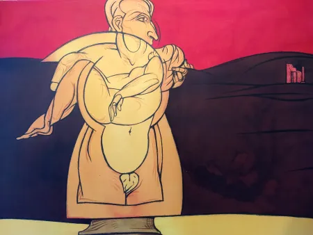 リトグラフ Adami - Paysage de Ruines