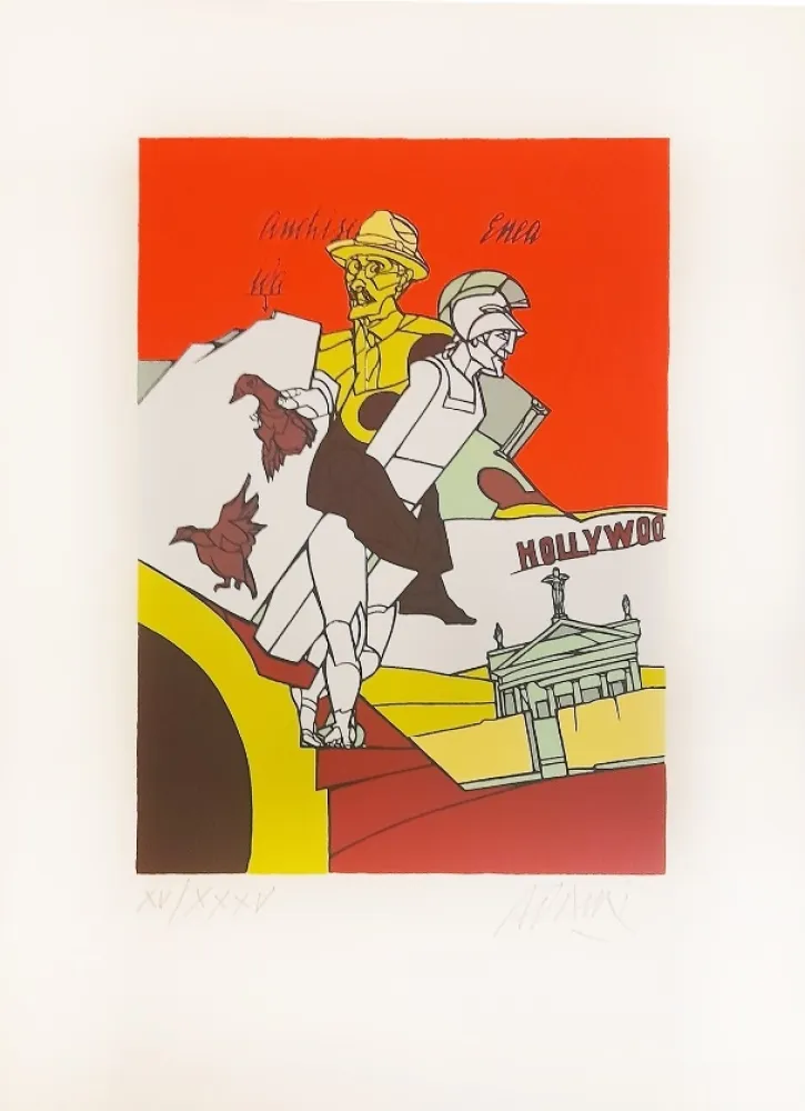 リトグラフ Adami - Portraits littéraires