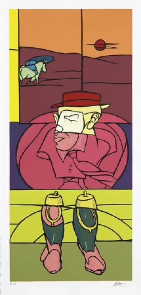 シルクスクリーン Adami - Riding Boots