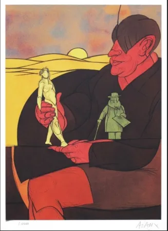 リトグラフ Adami - Statutatette