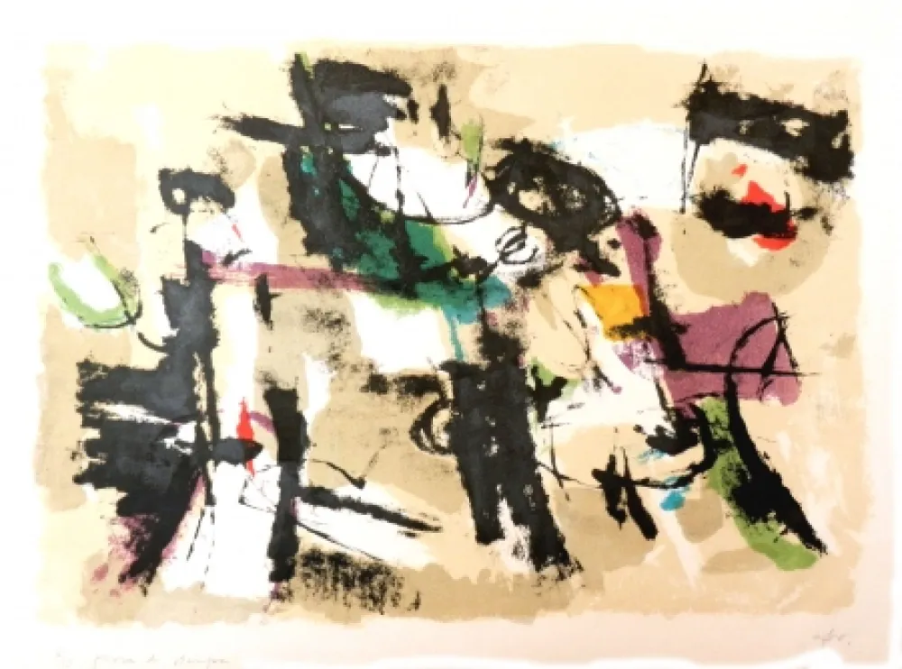 リトグラフ Afro - Composizione