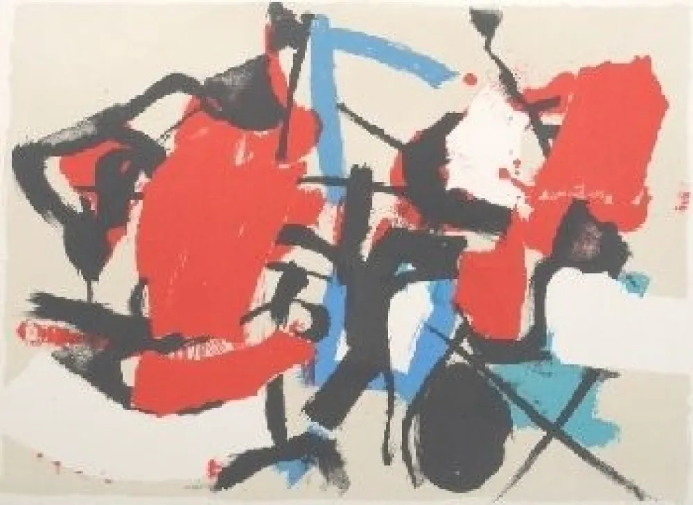 リトグラフ Afro - Composizione (Per Mann)