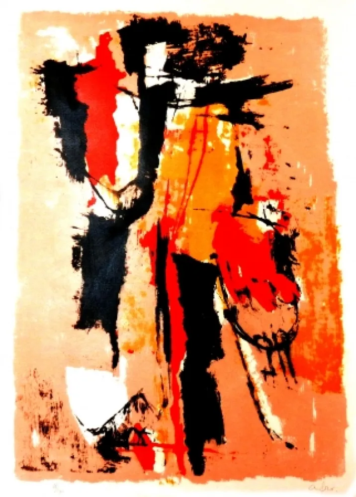 リトグラフ Afro - El sereno