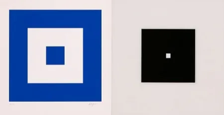 シルクスクリーン Agam - Big Bang Blue