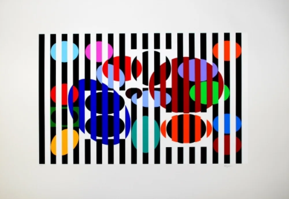 シルクスクリーン Agam - Composition 2