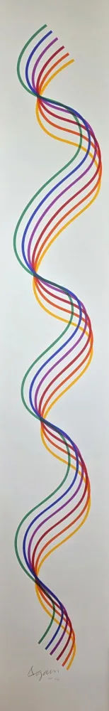 シルクスクリーン Agam - Lines and Forms