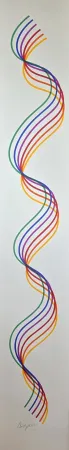 シルクスクリーン Agam - Lines and Forms