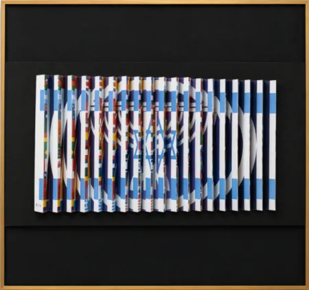 多数の Agam - The Star of David at the Heart of the Flags of the Nations