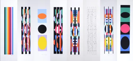 シルクスクリーン Agam - +-X9 Suite, 1977 - Hand-signed