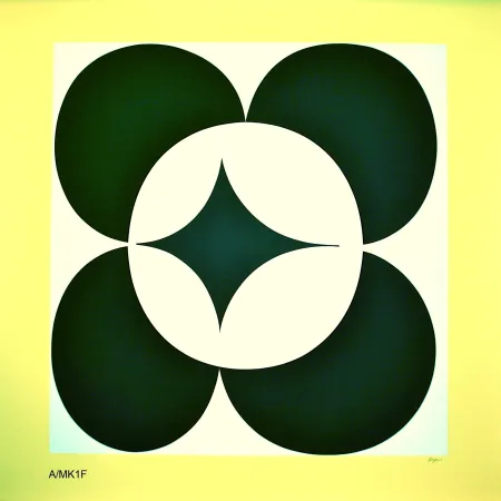 シルクスクリーン Agam - YELLOW CIRCLE 1