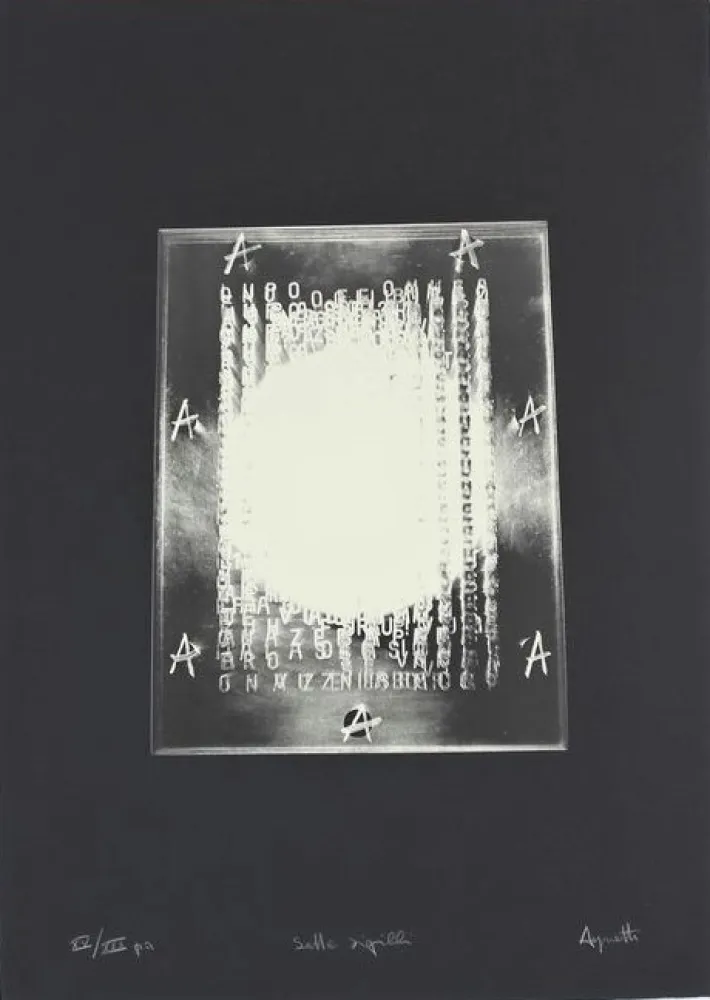 シルクスクリーン Agnetti - Sette Sigilli