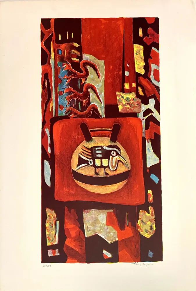 リトグラフ Agostini  - L'Oiseau