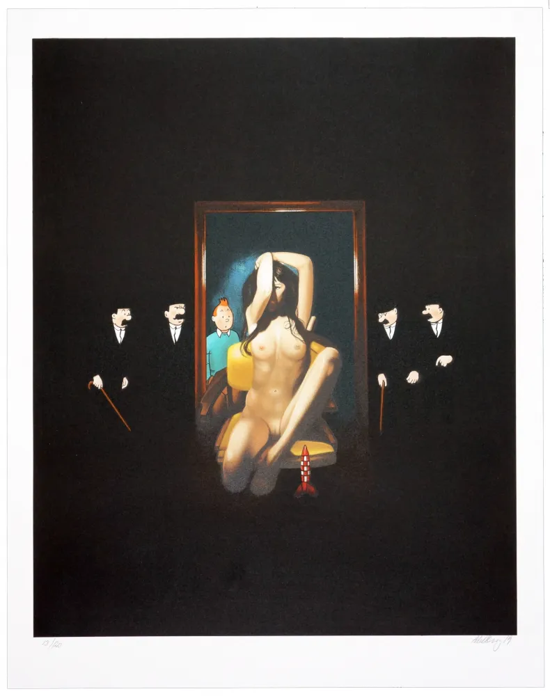 リトグラフ Ahlberg - Behind the mirror