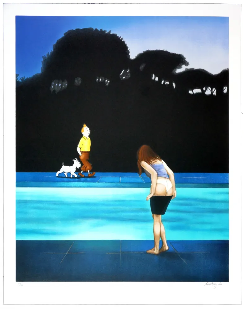 リトグラフ Ahlberg - Swimming Pool