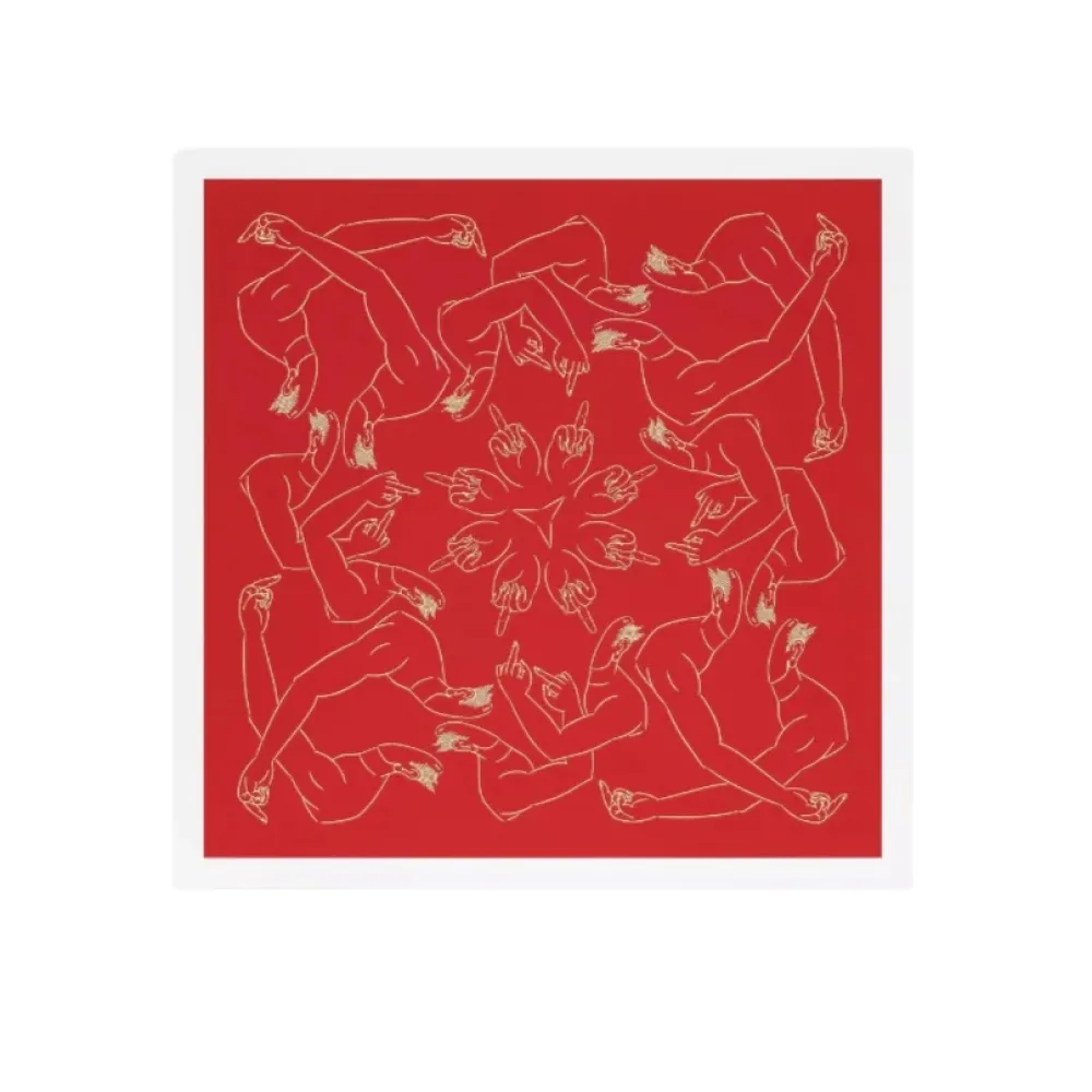 リトグラフ Ai - Middle Finger in Red 