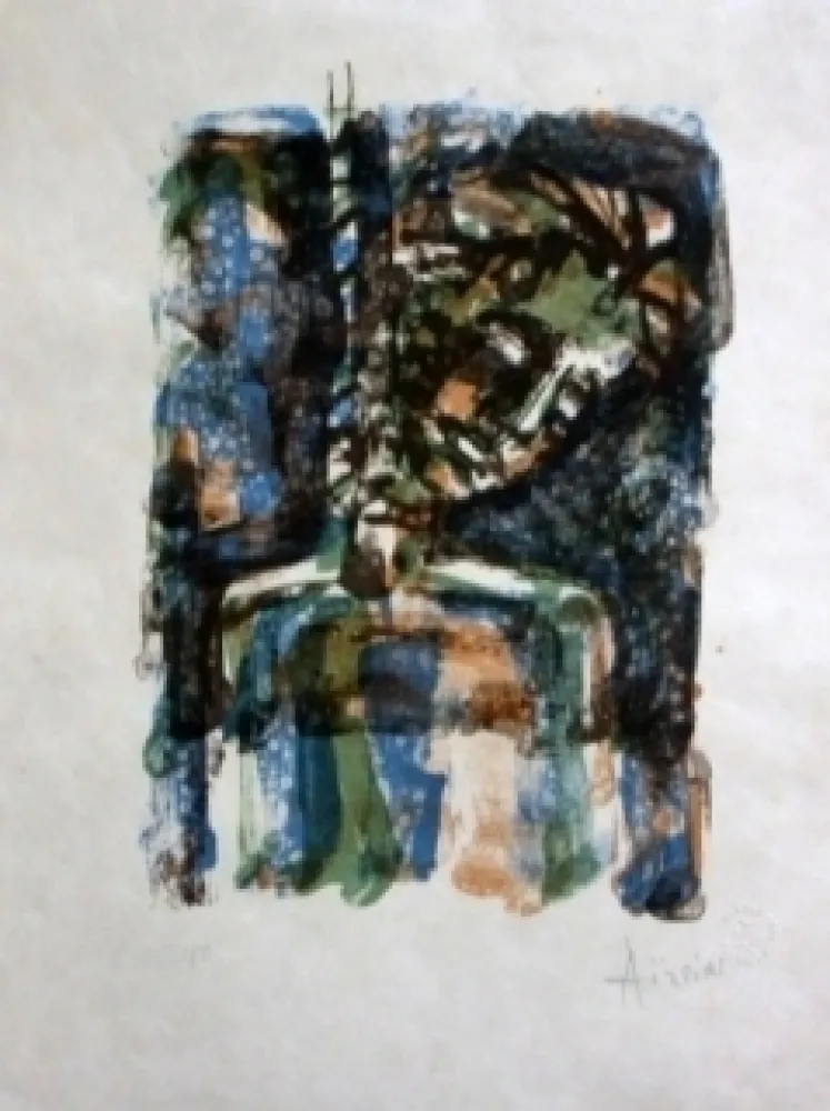 リトグラフ Aizpiri - Christ