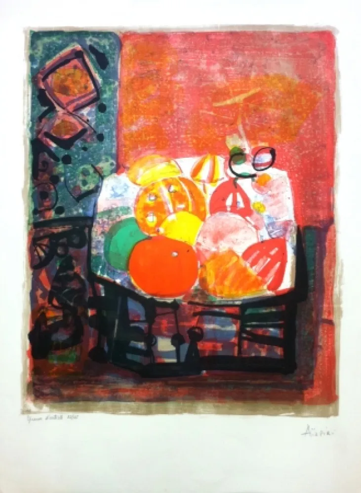 リトグラフ Aizpiri - Composition