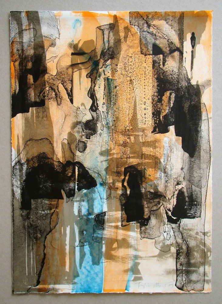 リトグラフ Akai - Die glückliche Woche: Donnerstag