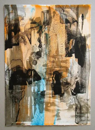 リトグラフ Akai - Die glückliche Woche: Donnerstag