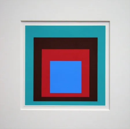 シルクスクリーン Albers - Homage to the Square - Protected Blue,1957