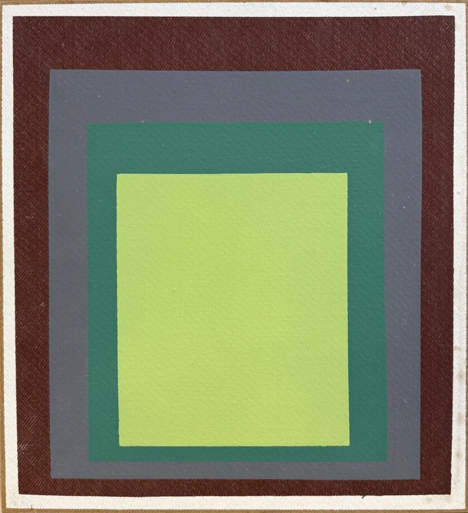 シルクスクリーン Albers - I-S k, sérigraphie en couleurs sur Masonite, 1969