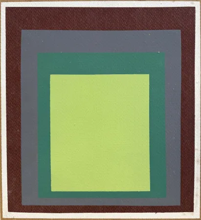 シルクスクリーン Albers - I-S k, sérigraphie en couleurs sur Masonite, 1969