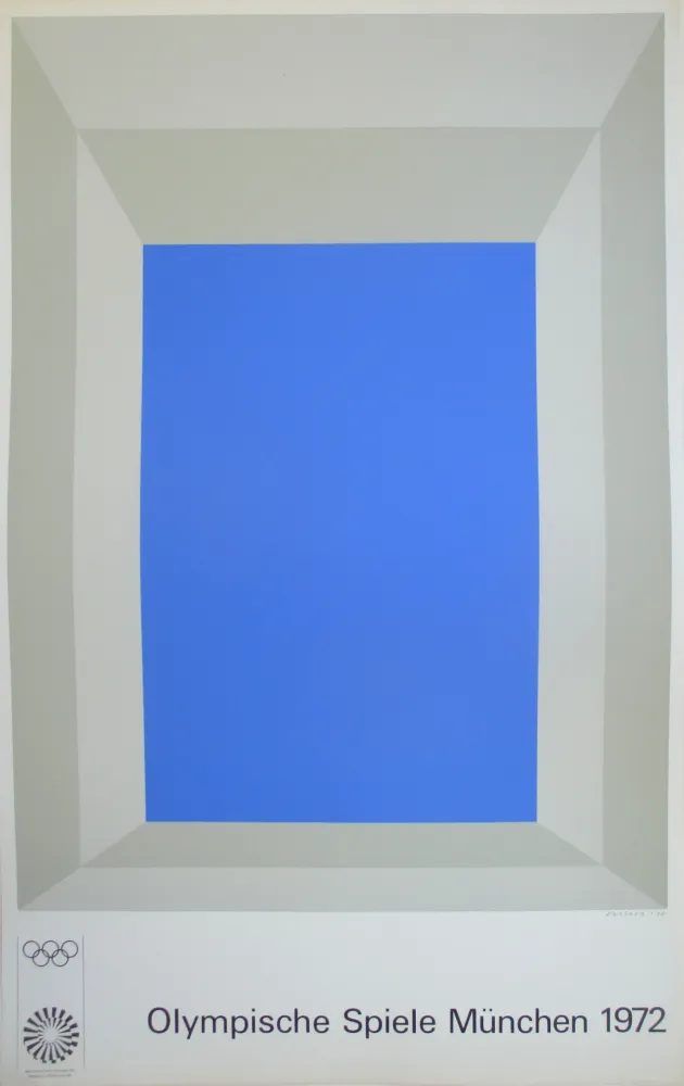 シルクスクリーン Albers - OL 1972 - original colour silkscreen