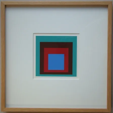 シルクスクリーン Albers - Protected Blue, 1957