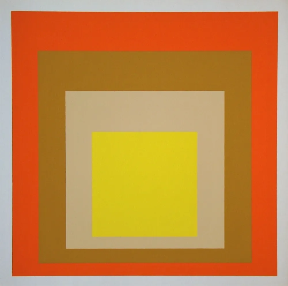 シルクスクリーン Albers - Yes Sir, 1955