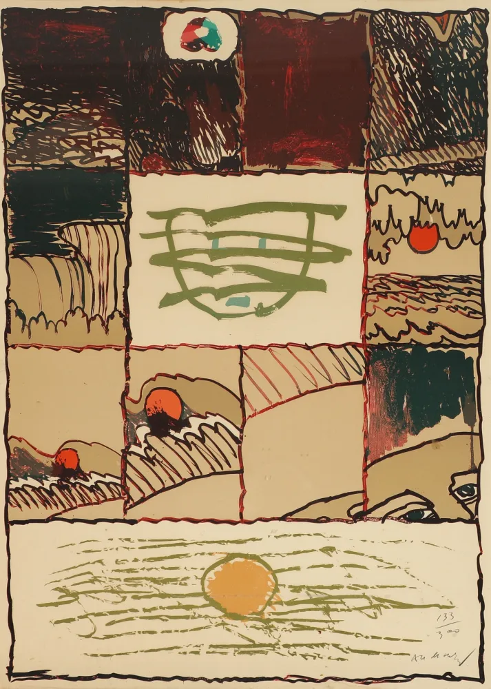 リトグラフ Alechinsky - A l'imprimerie