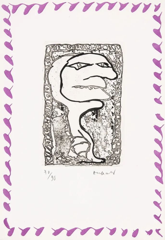 エッチング Alechinsky - Abécédaire 'Monument tobacco' 02