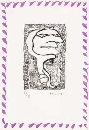 エッチング Alechinsky - Abécédaire 'Monument tobacco' 02