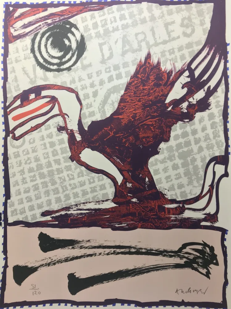 リトグラフ Alechinsky - Alechinsky sur Rhône, Musée Réattu. Signée. 