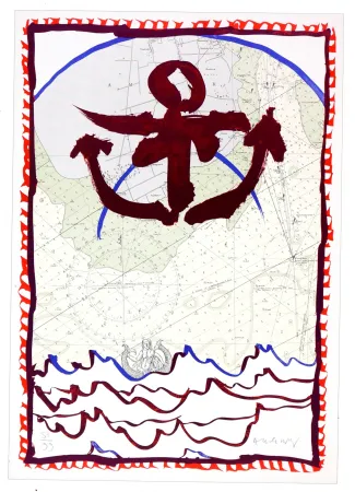 リトグラフ Alechinsky - Ancrage d'encre