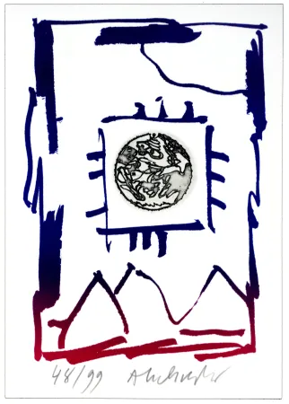 彫版 Alechinsky - André Breton/Pierre Alechinsky