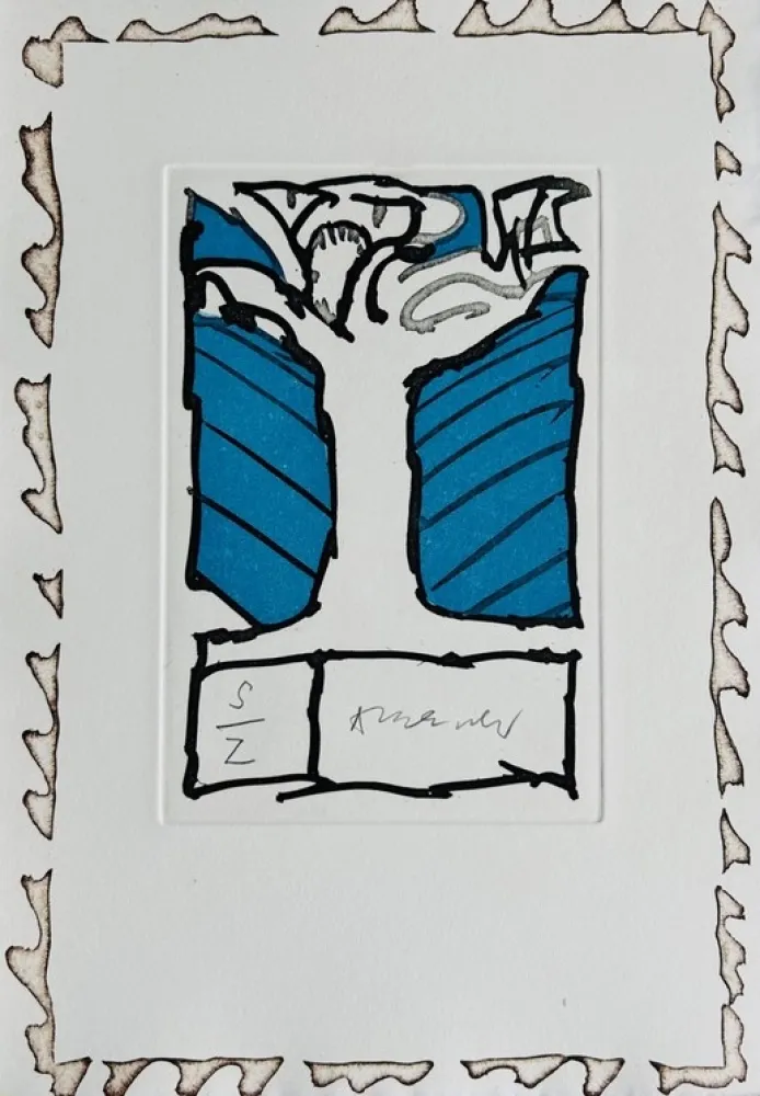 彫版 Alechinsky - Arbre bleu