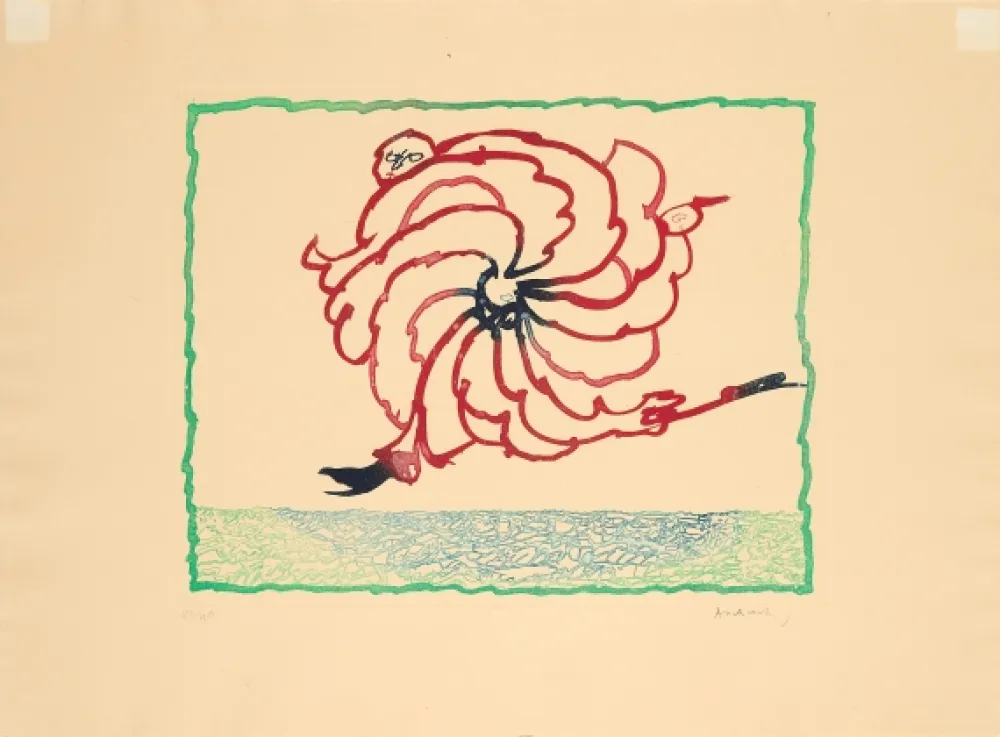 彫版 Alechinsky - Astrologue en fuite