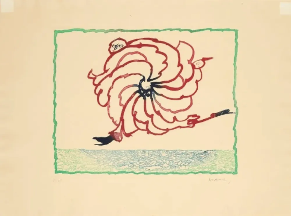 彫版 Alechinsky - Astrologue en fuite