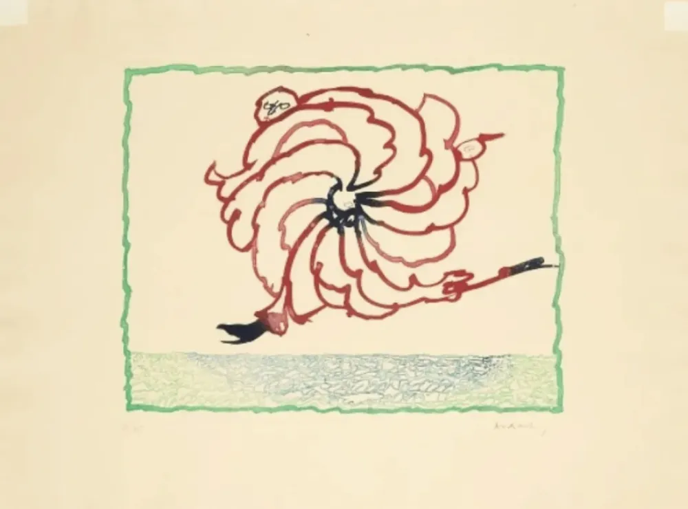 彫版 Alechinsky - Astrologue en fuite