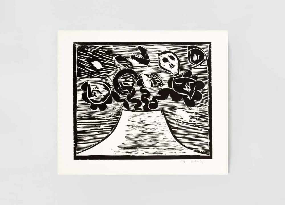 木版 Alechinsky - Au fil du bois III