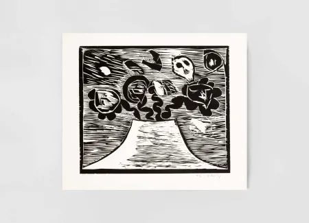 木版 Alechinsky - Au fil du bois III