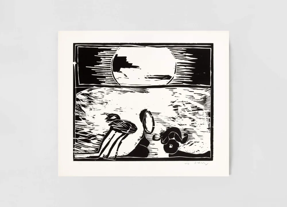 木版 Alechinsky - Au fil du bois VI