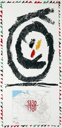 リトグラフ Alechinsky - Belgique physique