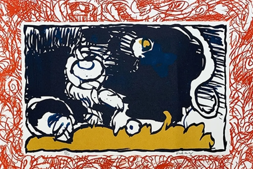 リトグラフ Alechinsky - Bonnet blanc