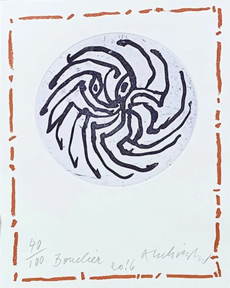 彫版 Alechinsky - Bouclier